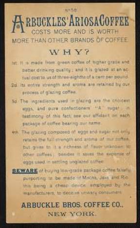 K4 1890 Arbuckle Coffee